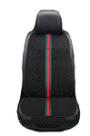 Gucci Logo Luxurious Car Seat Cover Front/Rear Flax/Linen Seat Cushion Protector Pad Black/Red/Beige/Grey/Coffee/Brown - TimelessGear9