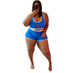 Summer colorful Women tank top 2 piece shorts set Jumpsuit Bodycon Skinny Short Romper - TimelessGear9