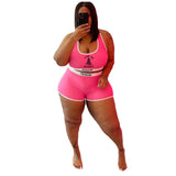 Summer colorful Women tank top 2 piece shorts set Jumpsuit Bodycon Skinny Short Romper - TimelessGear9