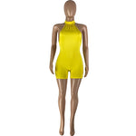 Jumpsuit Women Spring Summer Solid Halterneck Backless Sexy Bodycon Romper One Piece - TimelessGear9